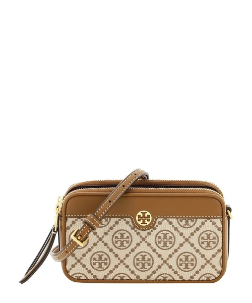 Tory Burch T Monogram Jacquard Double-Zip Mini Bag