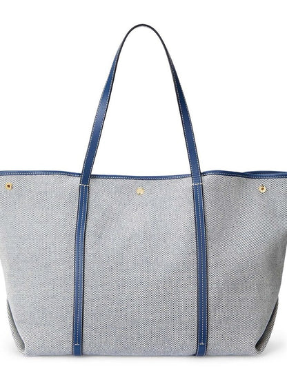 Ralph Lauren Canvas & Leather Large Emerie Tote