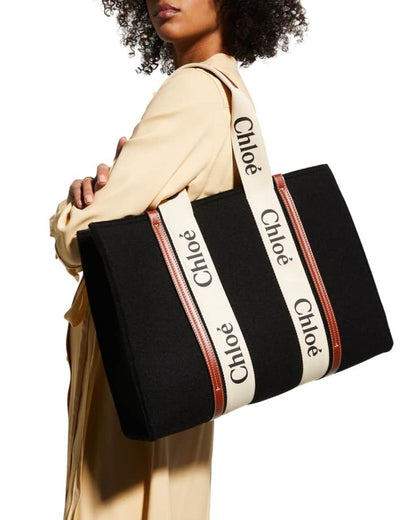 CHOLOÉ LARGE WOODY TOTE BAG