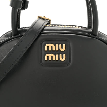 Miu Miu Beau Small Leather Bowling Bag