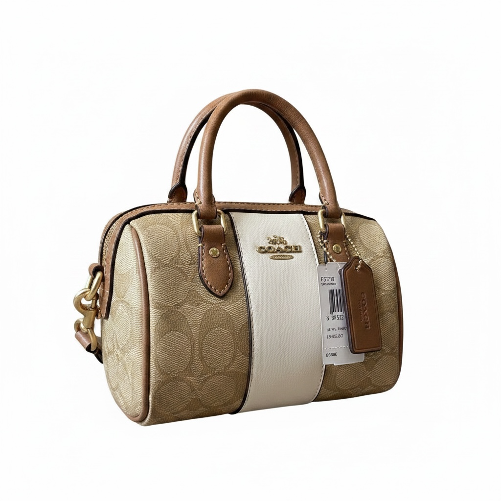 COACH Mini Rowan Crossbody in Signature Canvas with Stripe