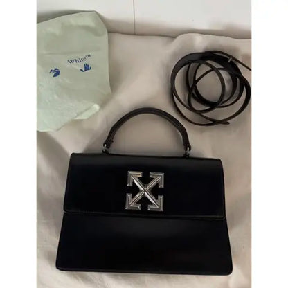 Off-White Jitney 1.4 leather top-handle bag