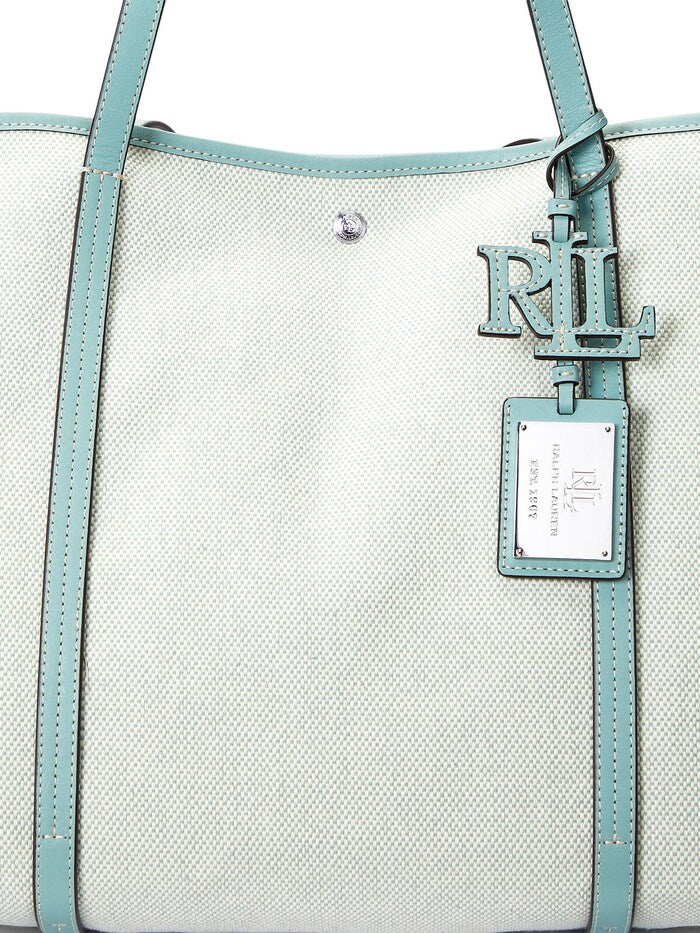 Ralph Lauren Canvas & Leather Large Emerie Tote