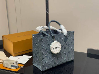 Louis Vuitton OnTheGo PM denim handbag