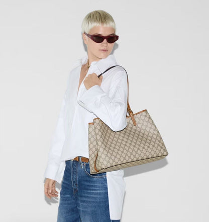 Gucci GG Emblem Medium Tote Bag