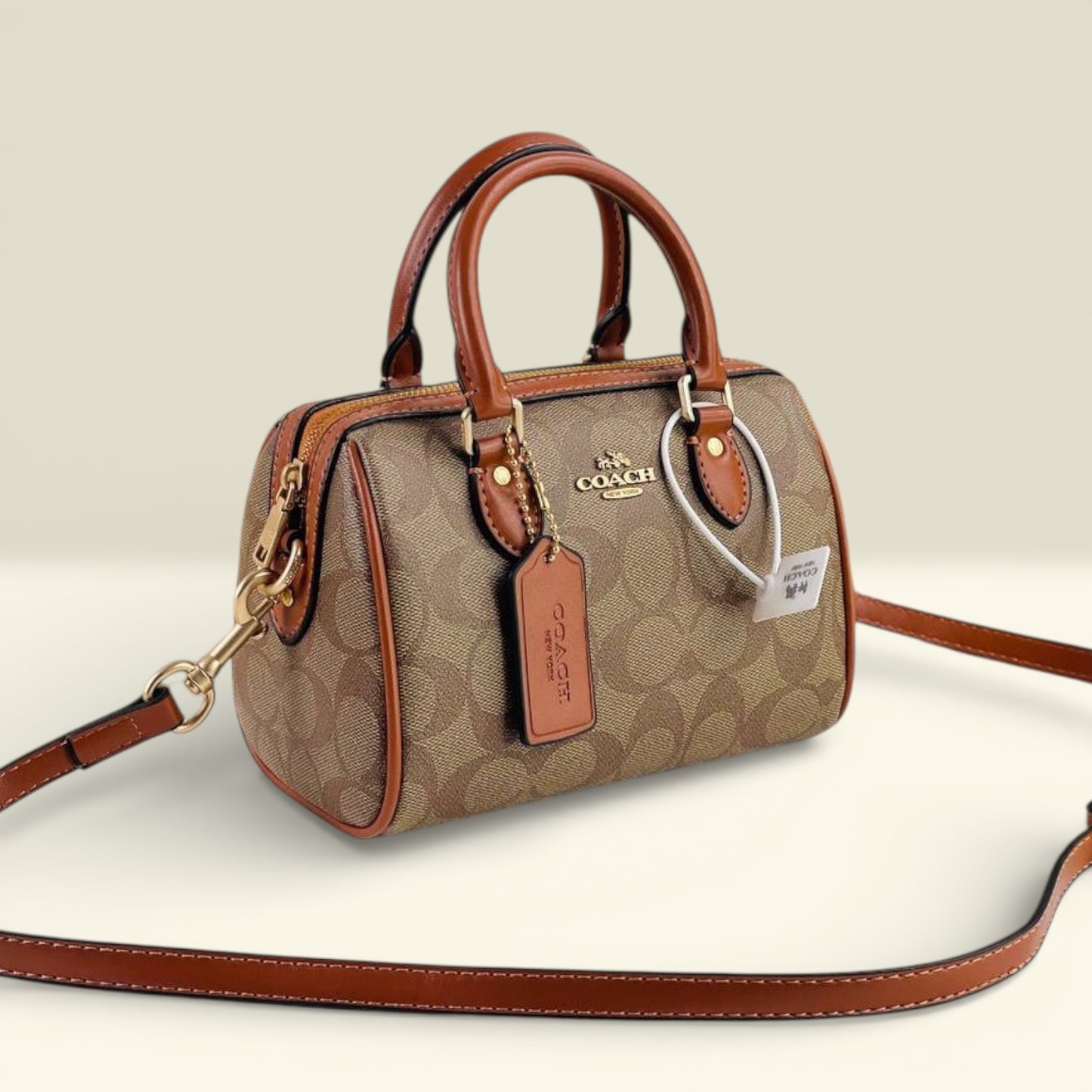COACH Rowan Satchel Bag In Signature Canvas