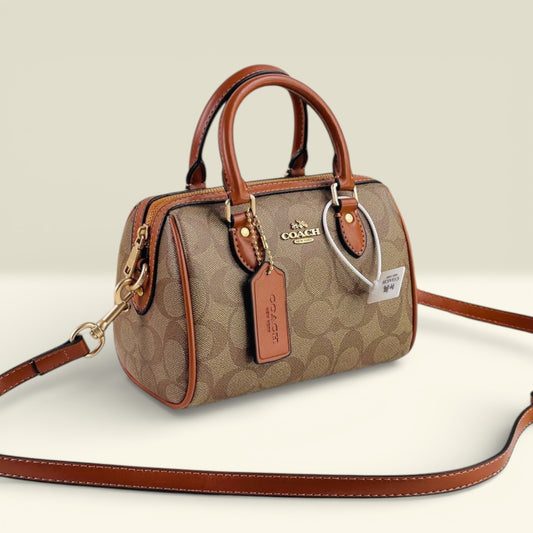 COACH Rowan Satchel Bag In Signature Canvas