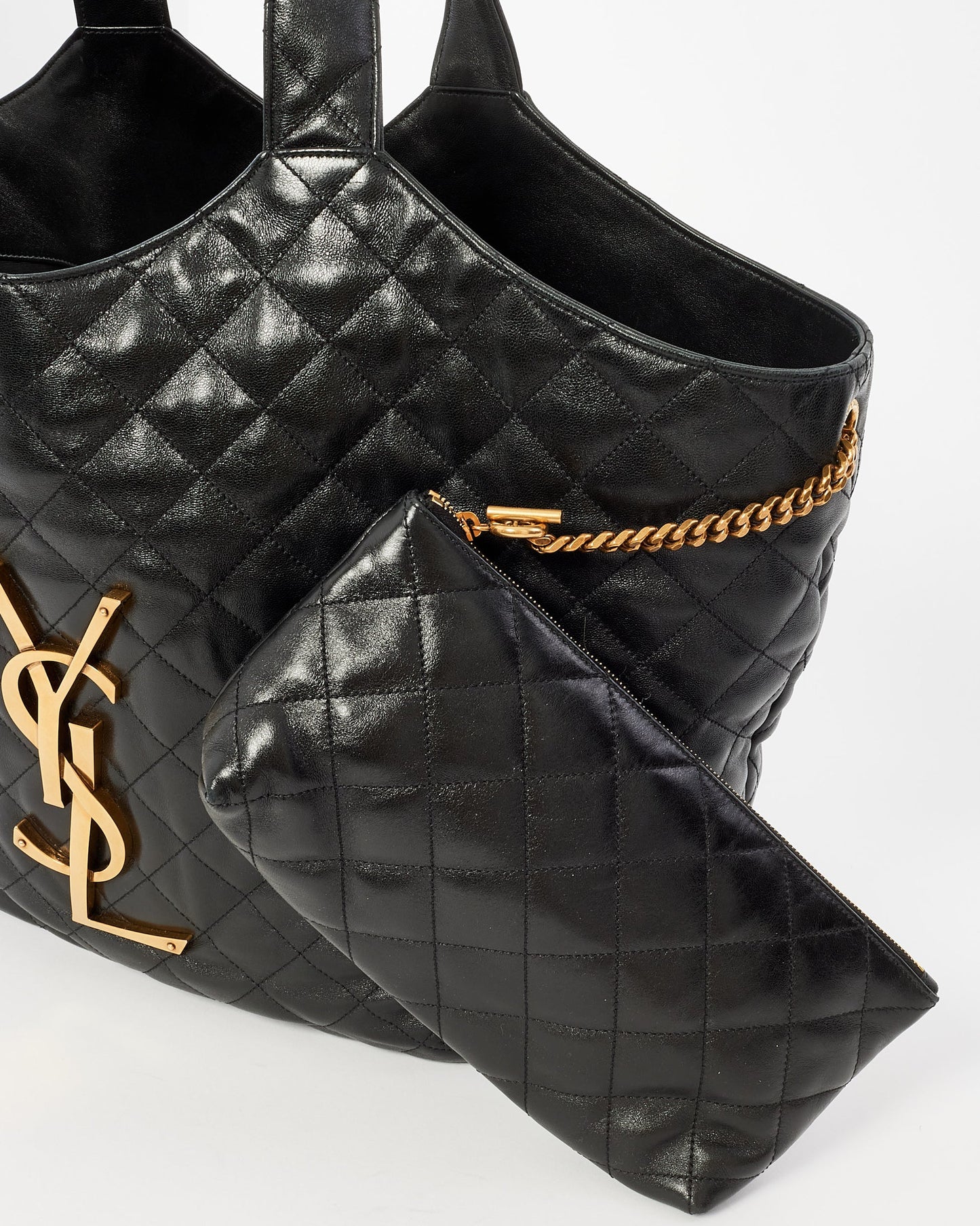 Saint Laurent Icare Quilted Tote Bag