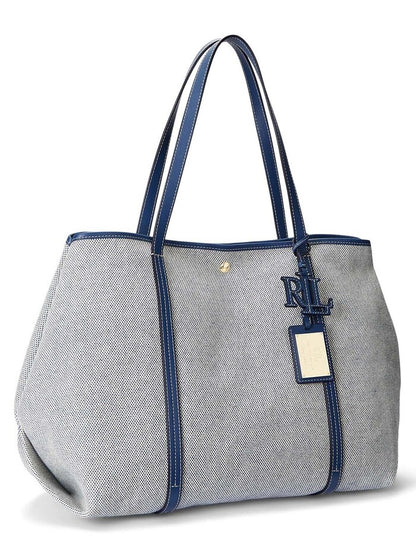 Ralph Lauren Canvas & Leather Large Emerie Tote