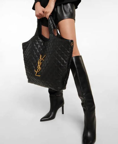 Saint Laurent Icare Quilted Tote Bag