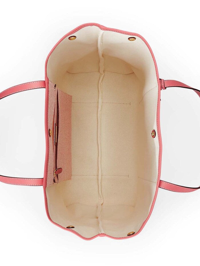 Ralph Lauren Canvas & Leather Large Emerie Tote