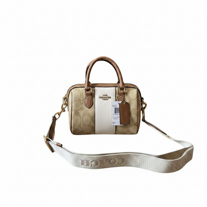 COACH Mini Rowan Crossbody in Signature Canvas with Stripe