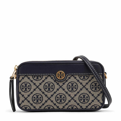 Tory Burch T Monogram Jacquard Double-Zip Mini Bag