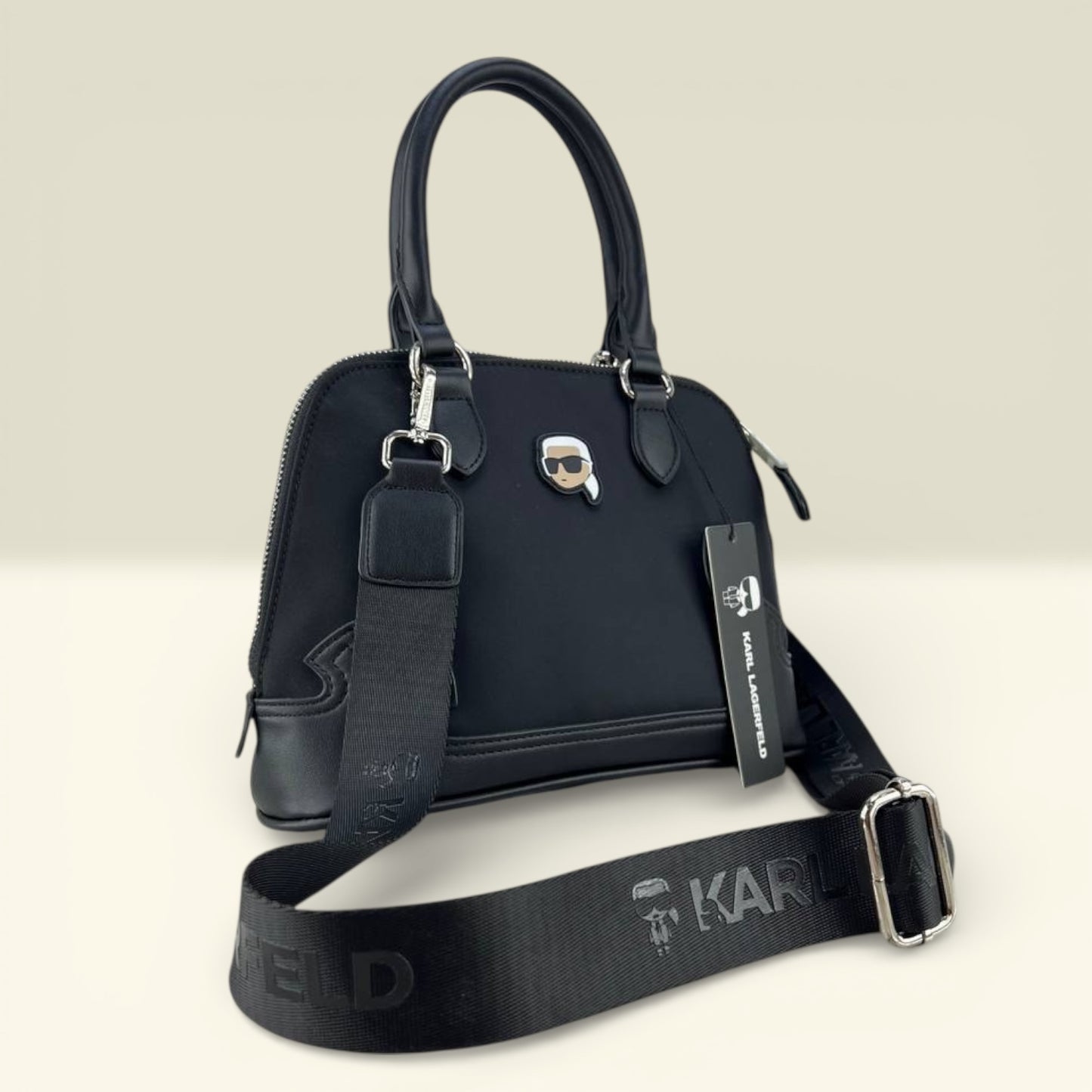 Karl Lagerfeld K/Ikonik Nylon Satchels
