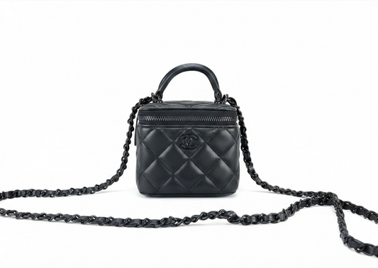 Chanel Quilted Top Handle Vanity Case