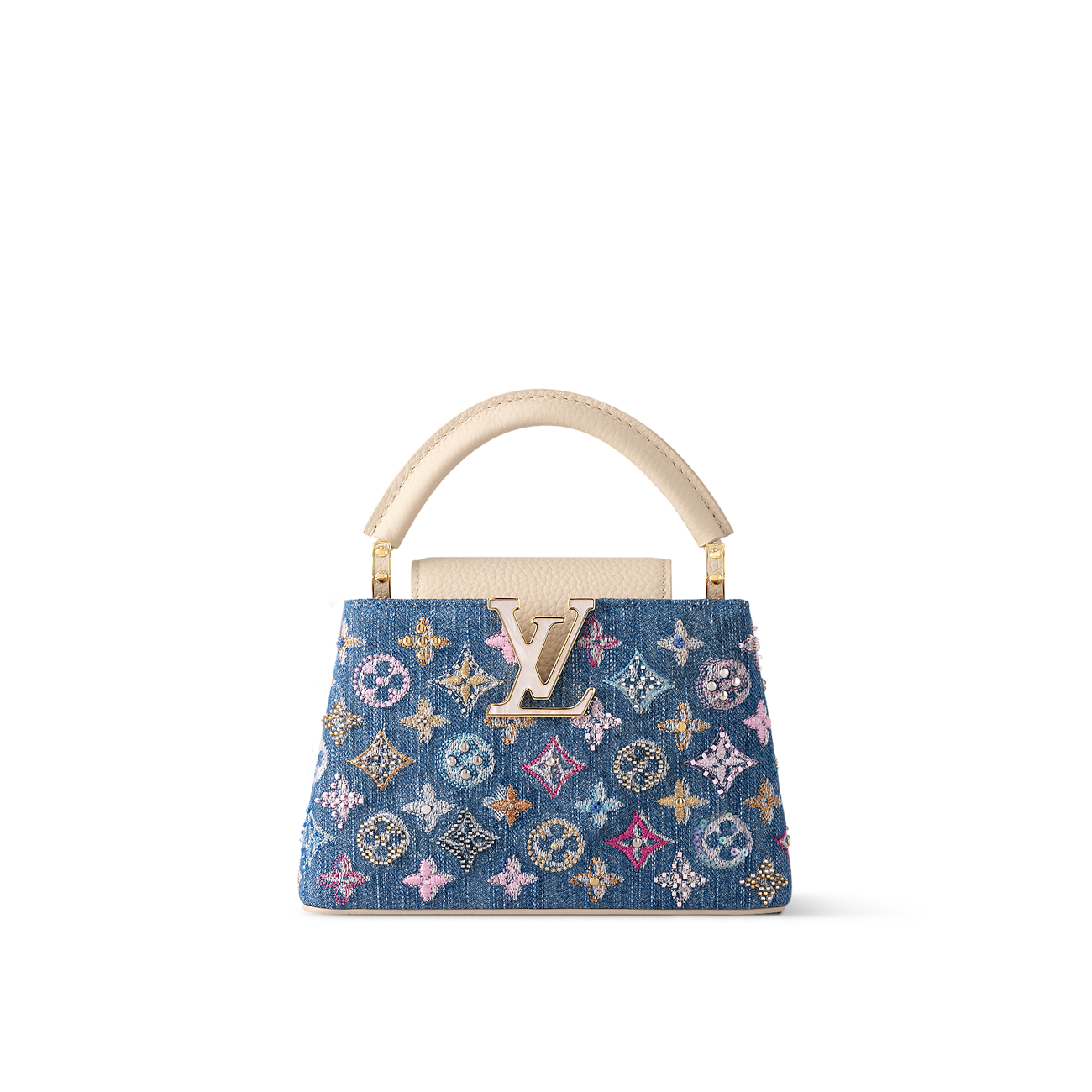 Louis Vuitton Capucines Mini Denim Embroidered Bag