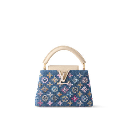Louis Vuitton Capucines Mini Denim Embroidered Bag