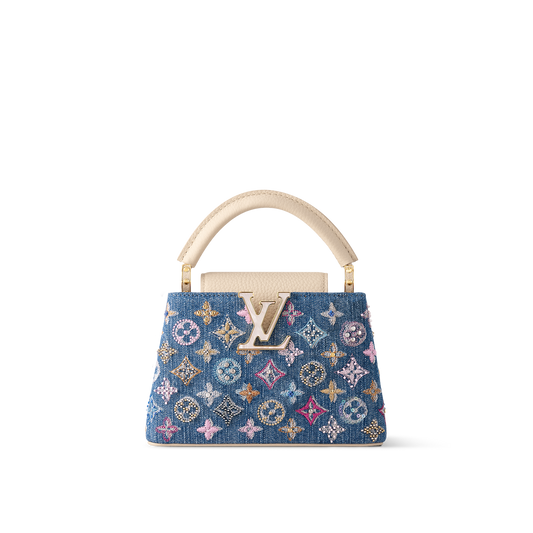Louis Vuitton Capucines Mini Denim Embroidered Bag
