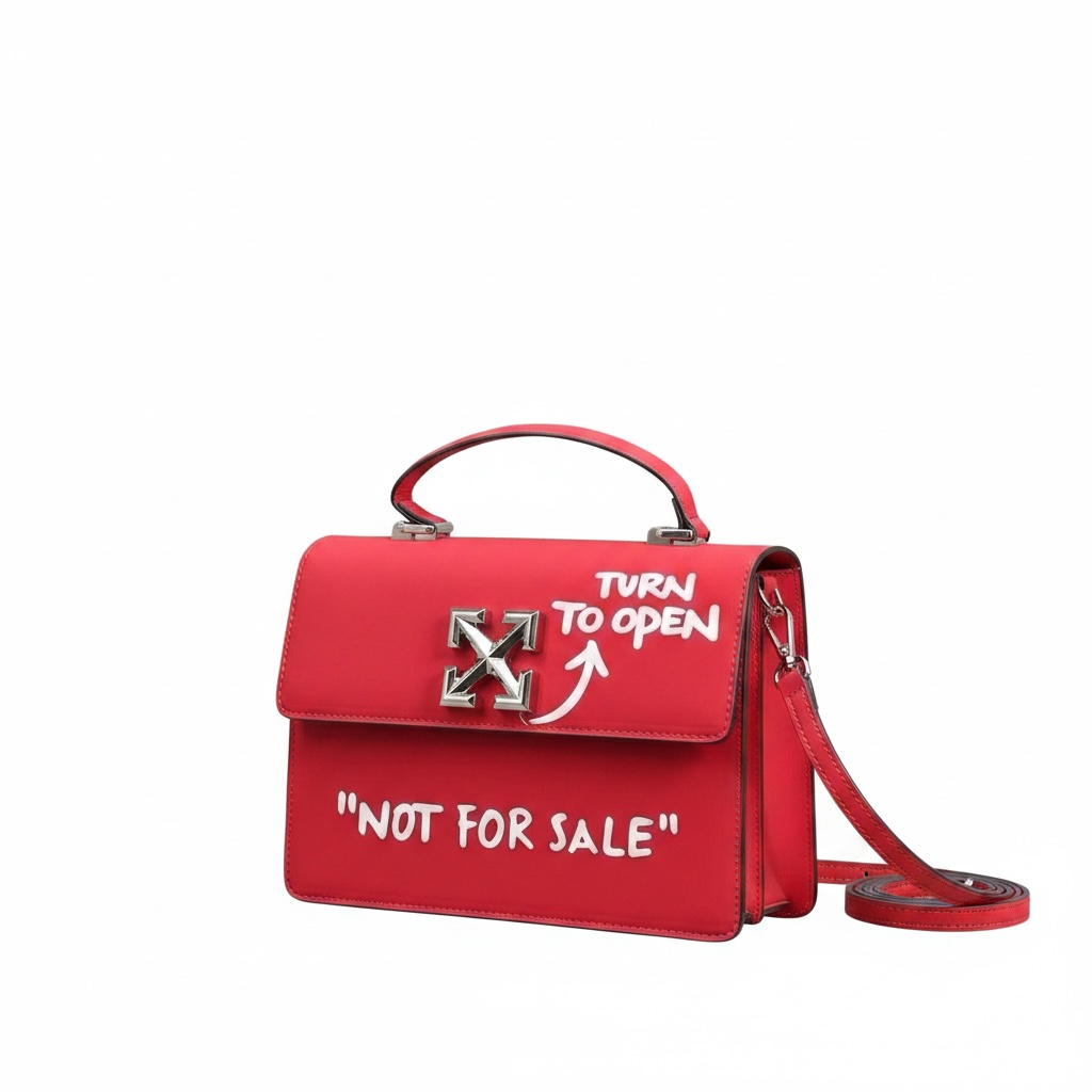 Off-White Jitney 1.4 leather top-handle bag