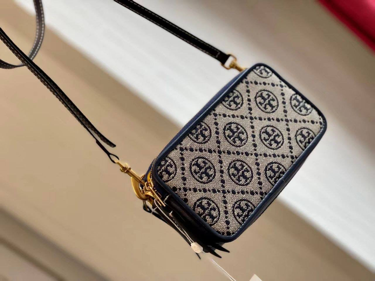 Tory Burch T Monogram Jacquard Double-Zip Mini Bag