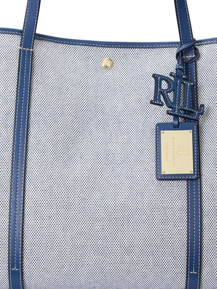 Ralph Lauren Canvas & Leather Large Emerie Tote