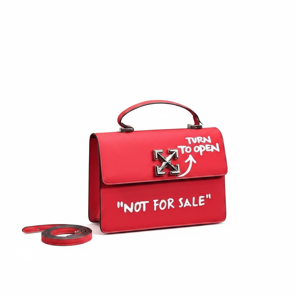 Off-White Jitney 1.4 leather top-handle bag