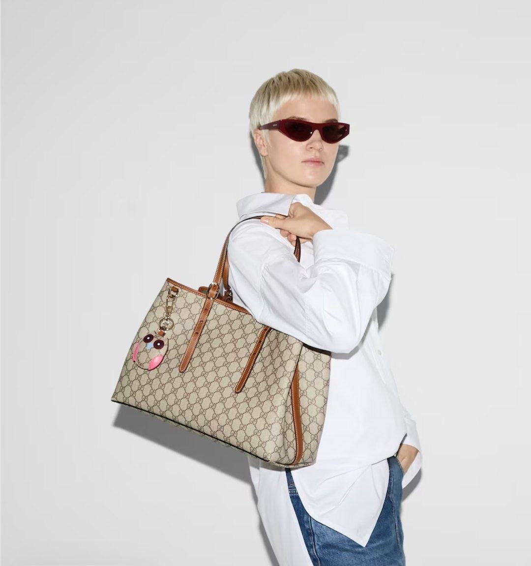 Gucci GG Emblem Medium Tote Bag