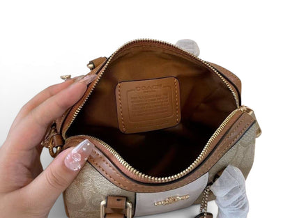 COACH Mini Rowan Crossbody in Signature Canvas with Stripe