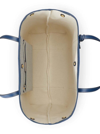 Ralph Lauren Canvas & Leather Large Emerie Tote