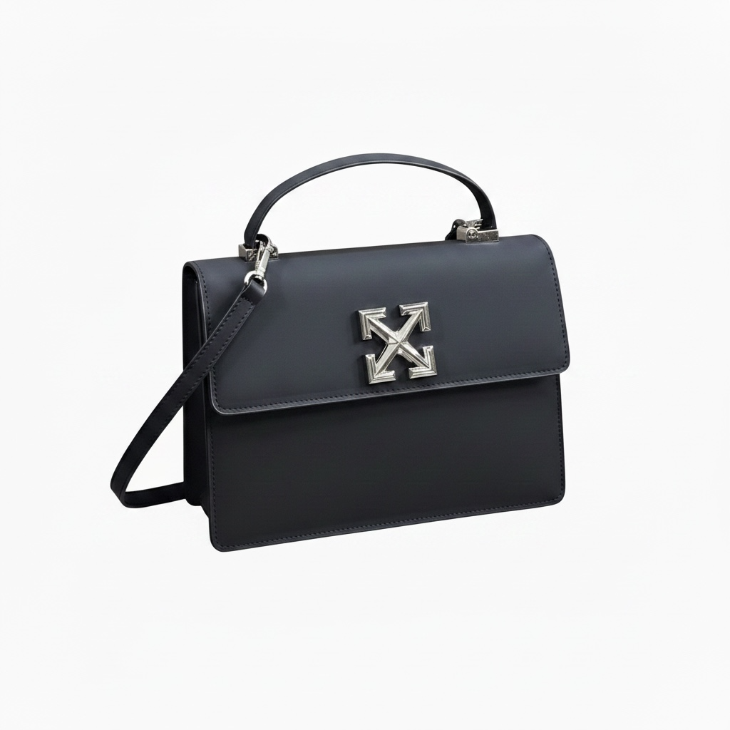 Off-White Jitney 1.4 leather top-handle bag
