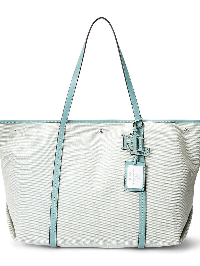Ralph Lauren Canvas & Leather Large Emerie Tote