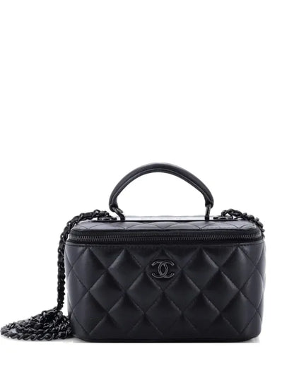 Chanel Quilted Top Handle Vanity Case ( Medium)