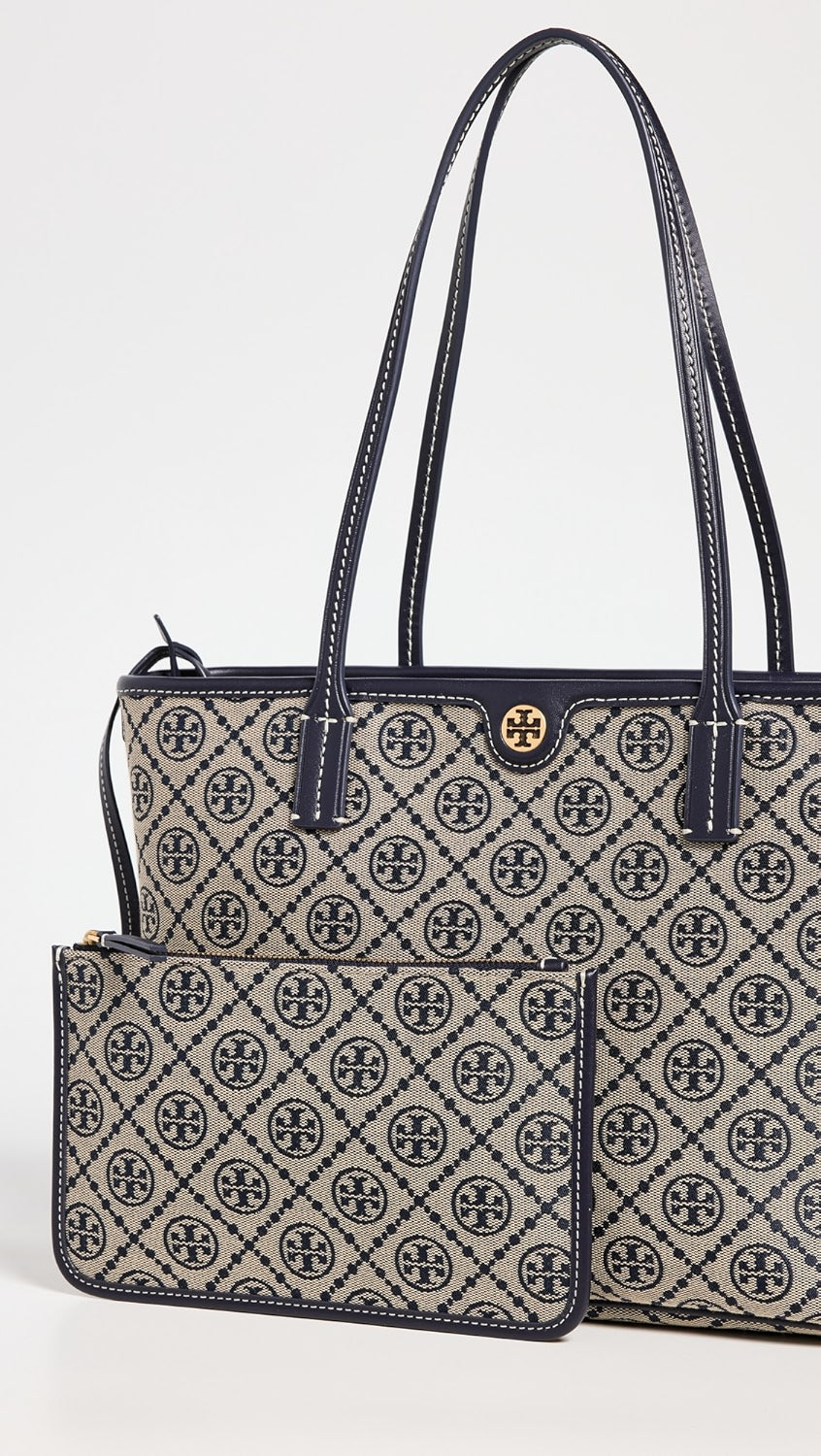 Tory Burch T Monogram Jacquard Tote Bag