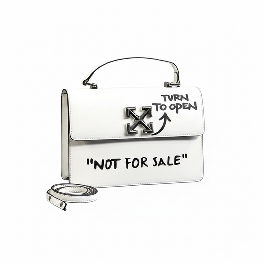 Off-White Jitney 1.4 leather top-handle bag
