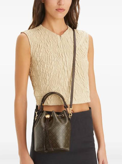 Tory Burch T Monogram Coated Canvas Mini Bucket Bag