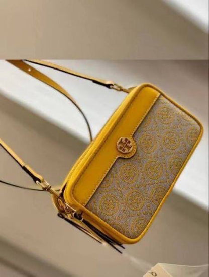 Tory Burch T Monogram Jacquard Double-Zip Mini Bag
