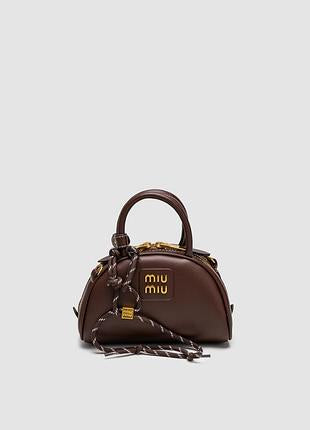 Miu Miu Beau Small Leather Bowling Bag