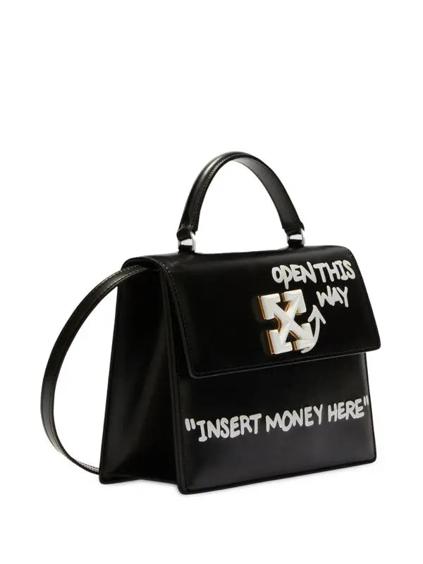 Off-White Jitney 1.4 leather top-handle bag