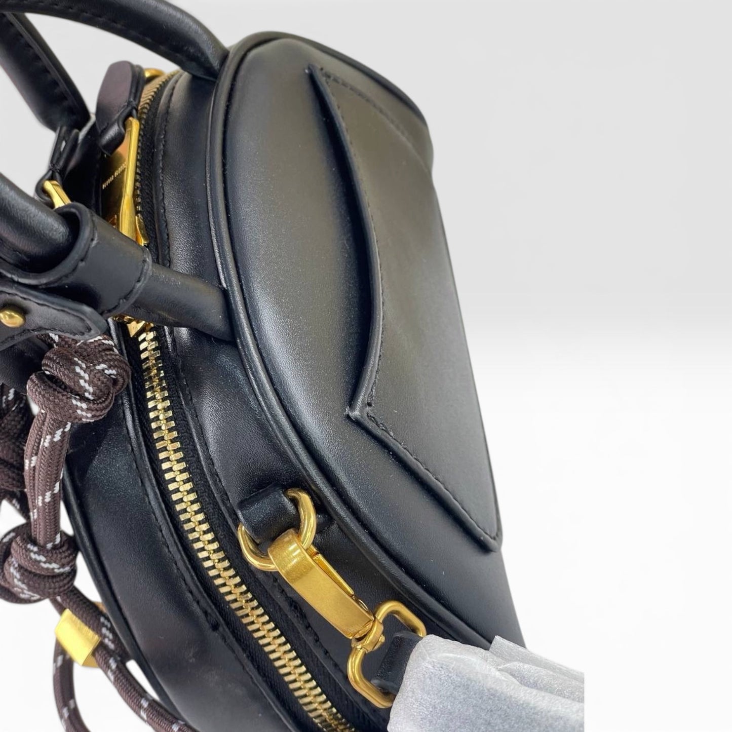 Miu Miu Beau Small Leather Bowling Bag