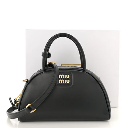 Miu Miu Beau Small Leather Bowling Bag