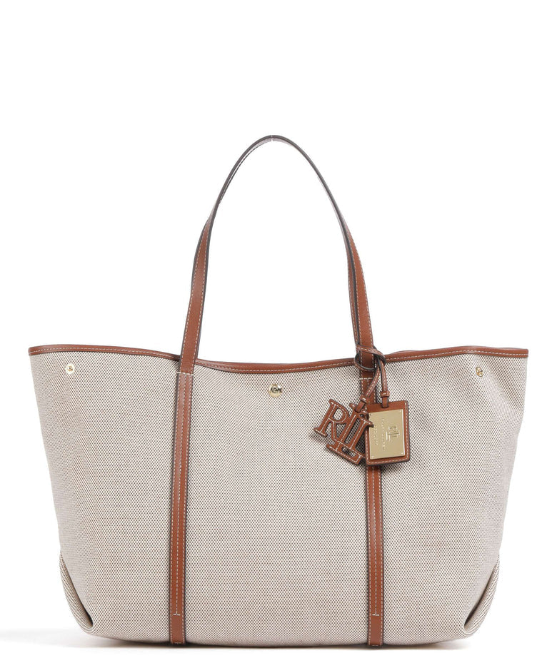Ralph Lauren Canvas & Leather Large Emerie Tote