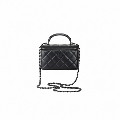 Chanel Quilted Top Handle Vanity Case ( Medium)