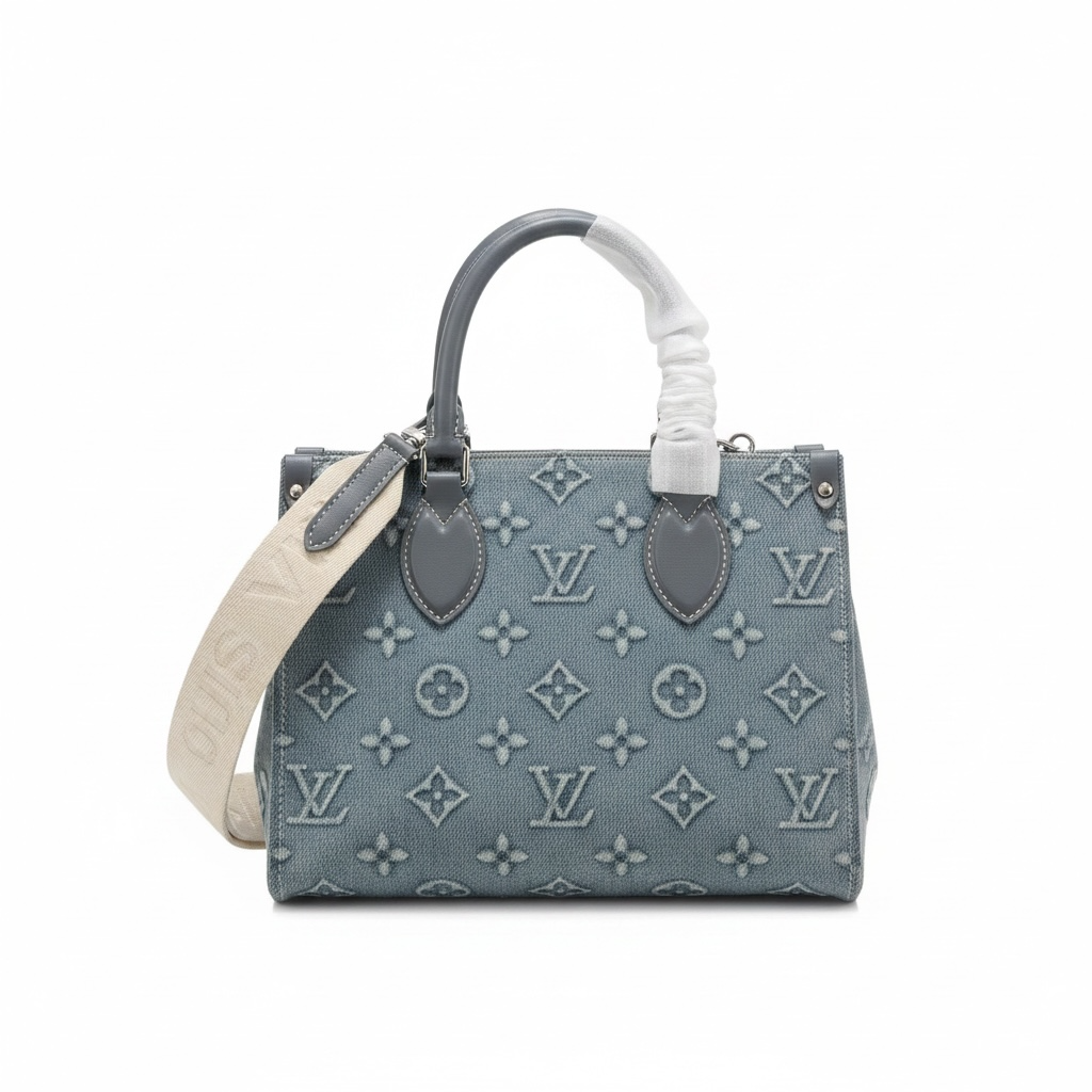 Louis Vuitton OnTheGo PM denim handbag