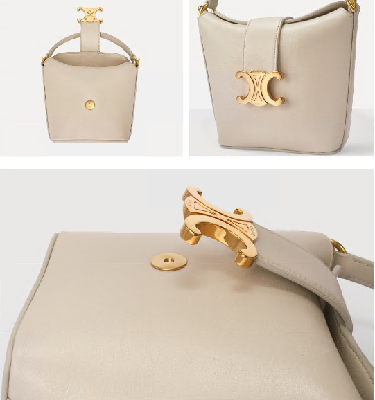 CELINE SMALL BUCKET CUIR TRIOMPHE BAG