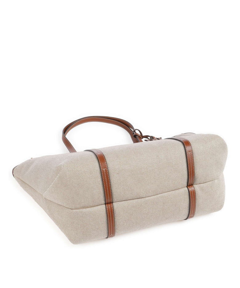 Ralph Lauren Canvas & Leather Large Emerie Tote
