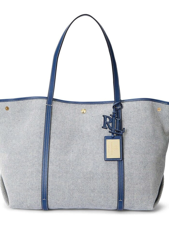 Ralph Lauren Canvas & Leather Large Emerie Tote