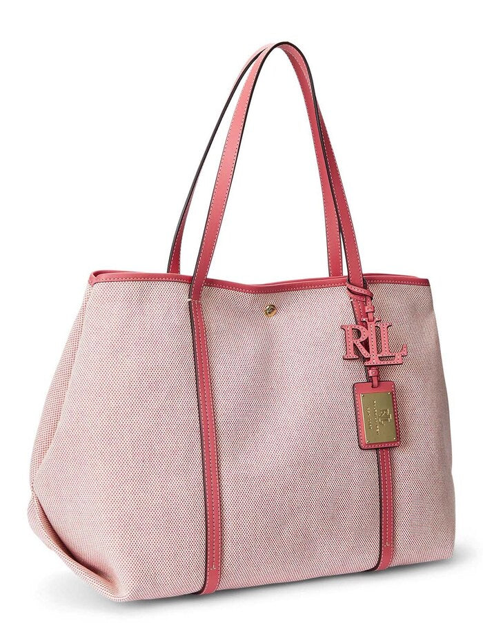 Ralph Lauren Canvas & Leather Large Emerie Tote