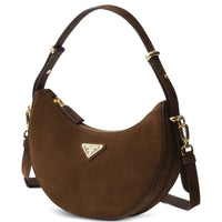 Prada Arqué Suede Shoulder Bag