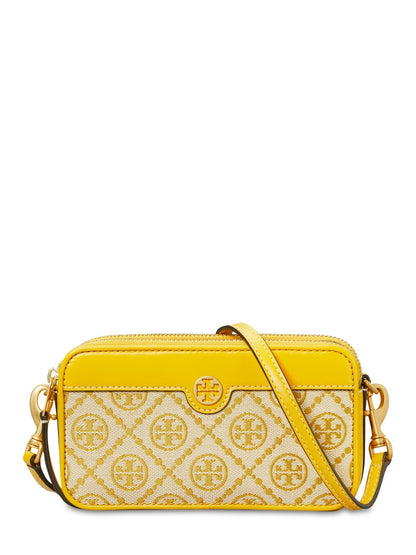 Tory Burch T Monogram Jacquard Double-Zip Mini Bag