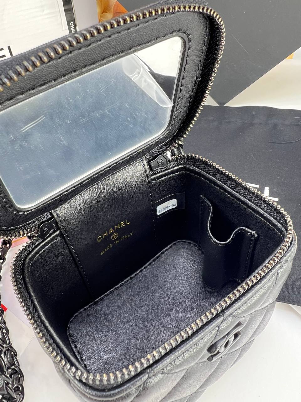 Chanel Quilted Top Handle Vanity Case ( Medium)